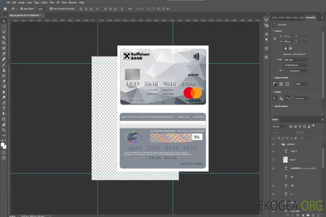 République tchèque Banque Raiffeisen World Credit Mastercard template République tchèque Banque Raiffeisen World Credit Mastercard template